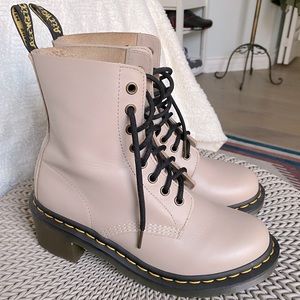Doc Martens Clemency Leather Heeled Lace Up Boots